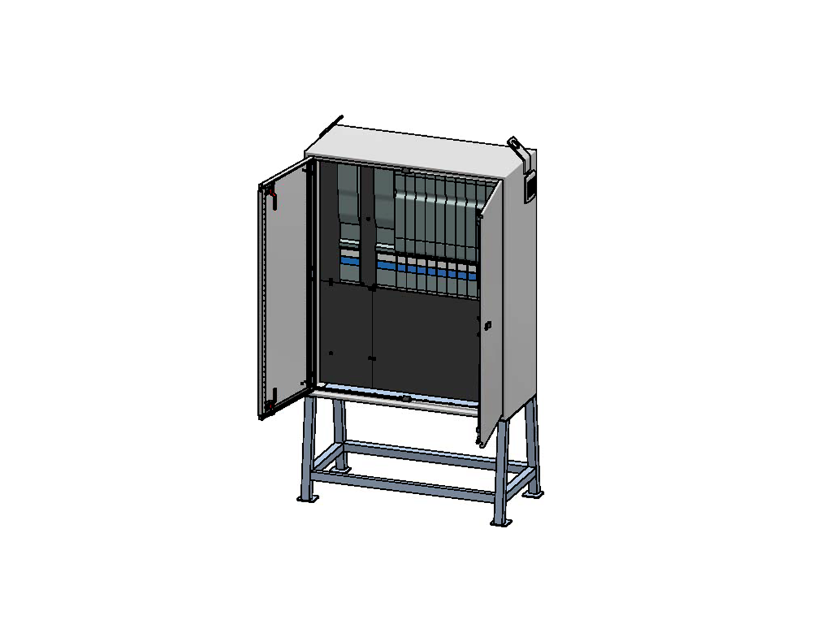 630A sheet steel fuse distribution board on a frame - GIFAS-ELECTRIC