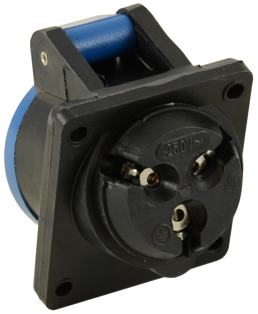 Solid rubber built-in socket CEE