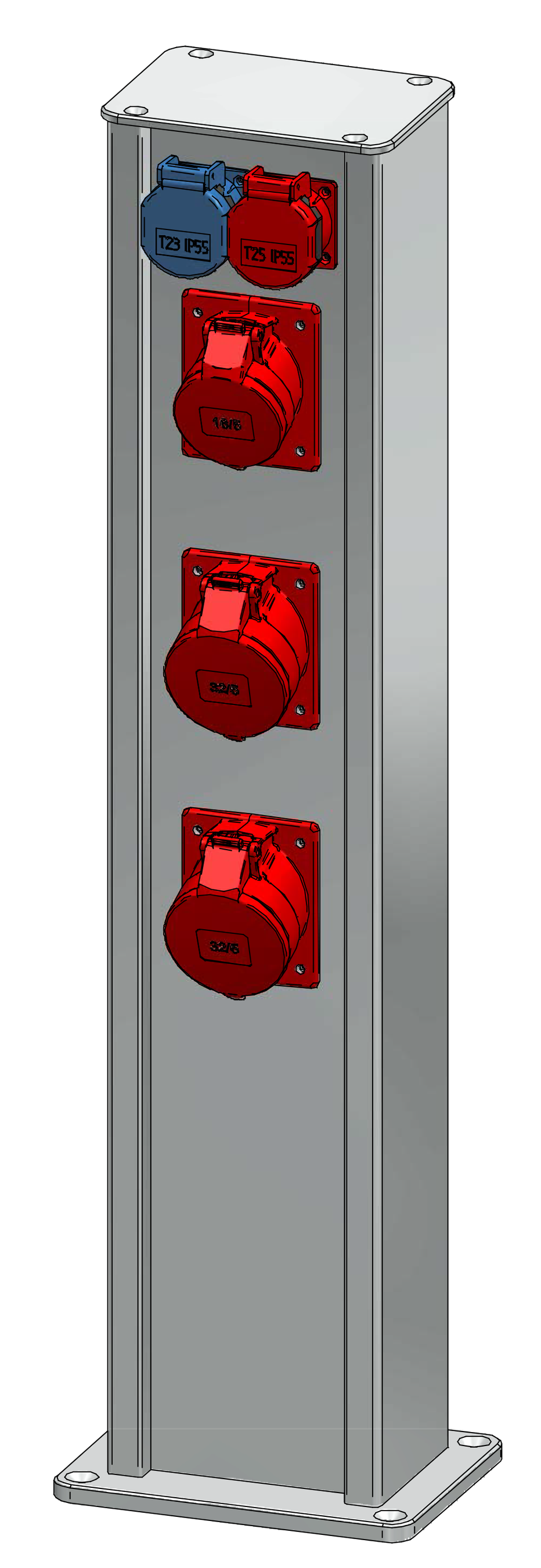 Power column ES 160, anodised aluminium