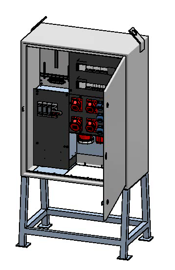 Baustromverteiler 100A, Stahlblech