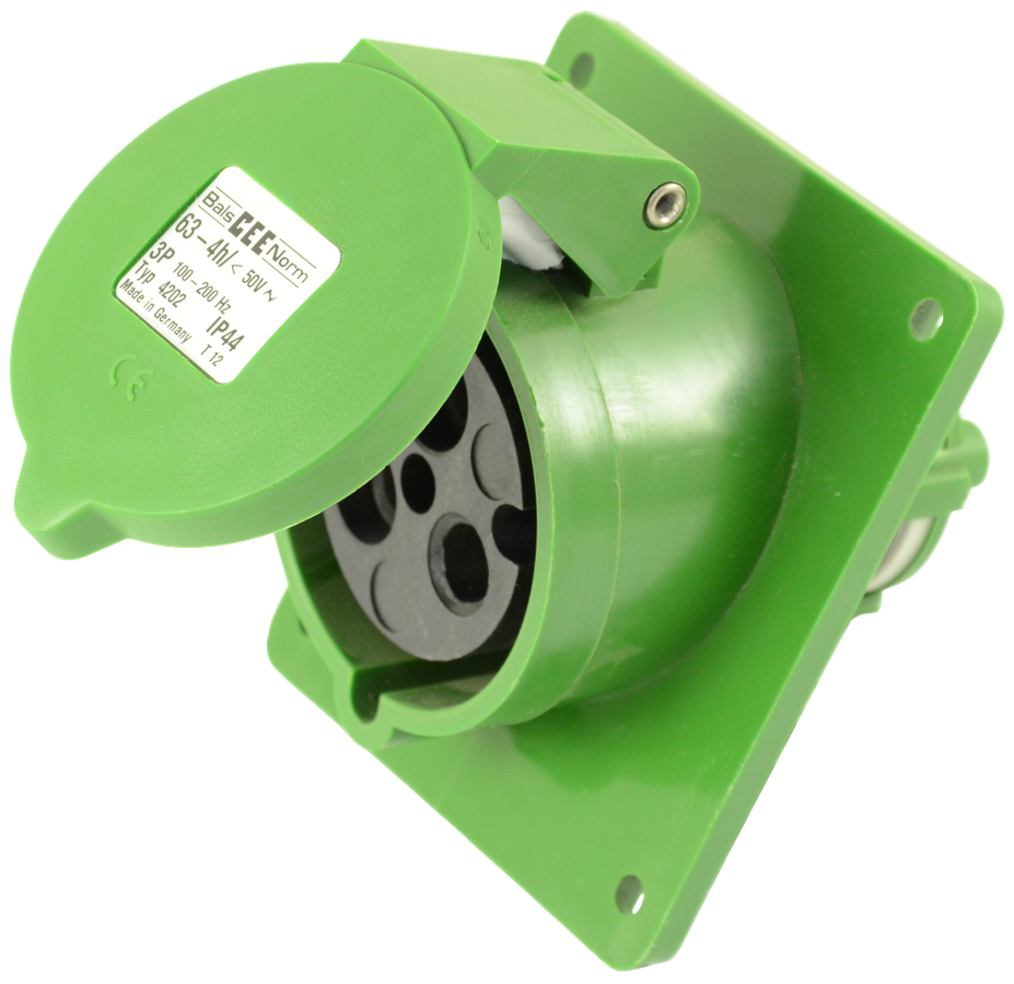 Built-in socket inclined CEE IP44