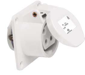 Presa d'incasso diritta CEE in plastica IP44/IP54