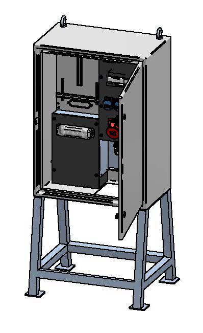 Baustromverteiler 63A, Stahlblech