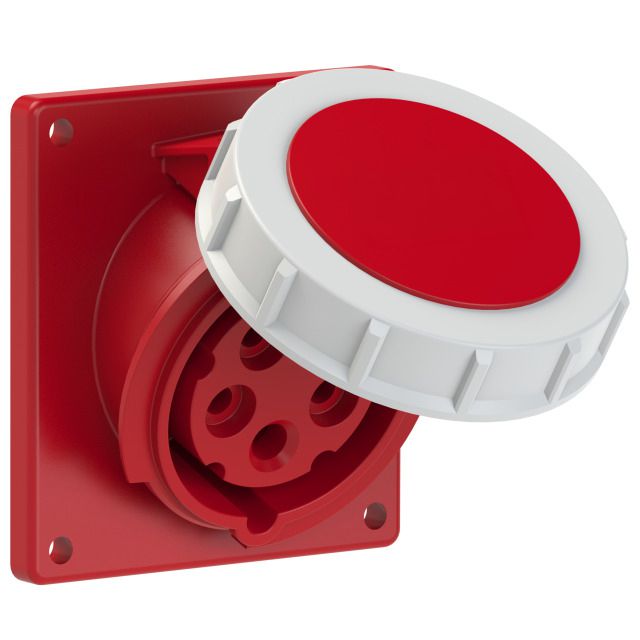Plastic built-in socket CEE 16A/400V, 3P+N+PE/6h, IP67,
