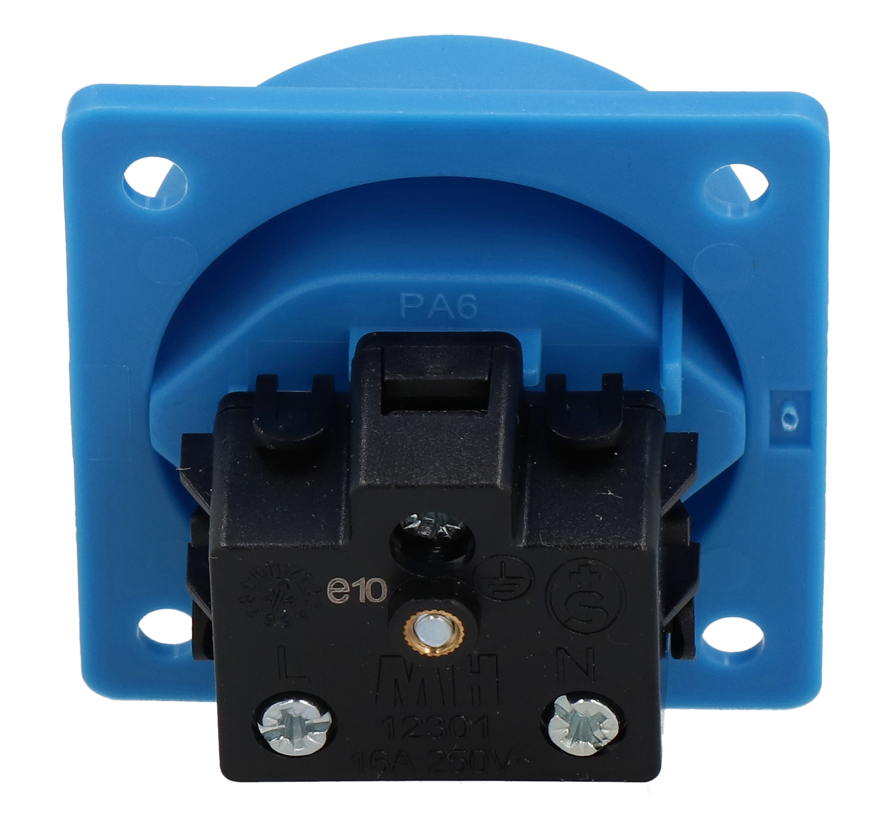 Built-in socket type 23 IP20 blue without lid