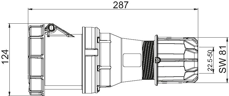 Plastic coupling CEE IP67