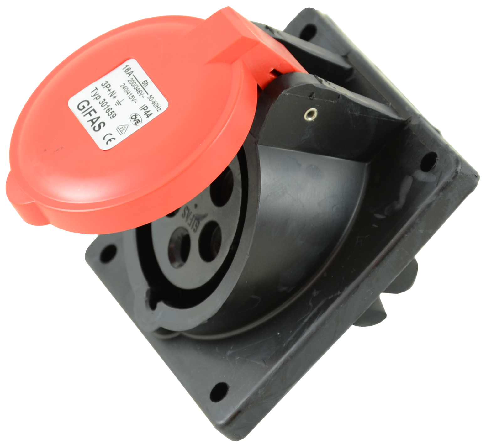 Solid rubber built-in socket CEE