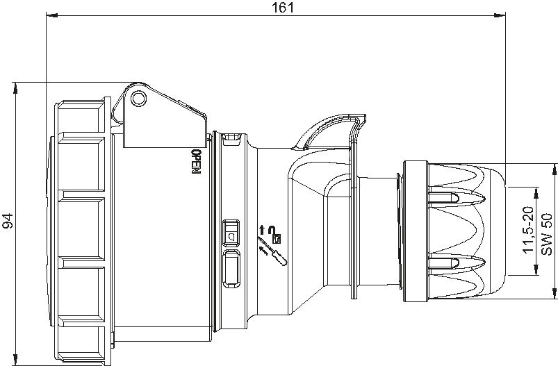 Presa in plastica CEE IP44/IP54