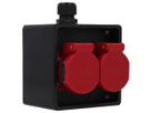 Small hard rubber distributor box type 2700, black