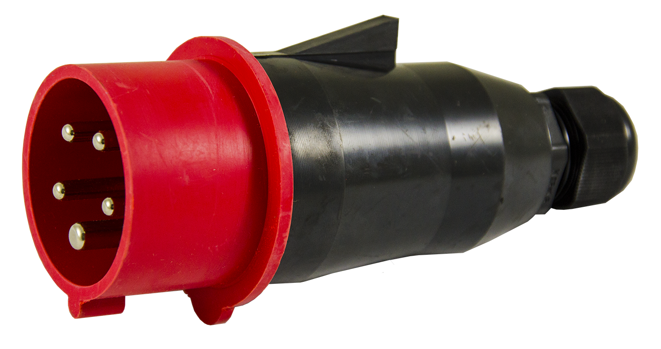 Solid rubber plug CEE 16A/400V,