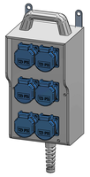 Petit boîtier mobile type 7250 en butyl-caoutchouc gris