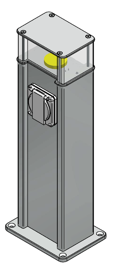 Energiesäule ES-LED 160, Aluminium eloxiert