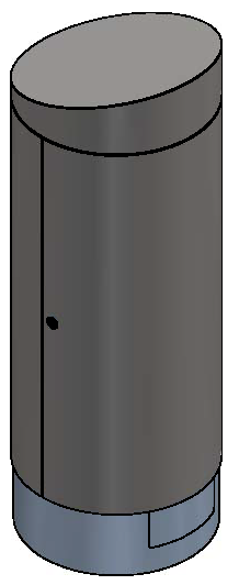 Colonnina di energia RONDO L V2A, verniciato RAL 9007