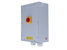 Main switch box with emergency shut-off function