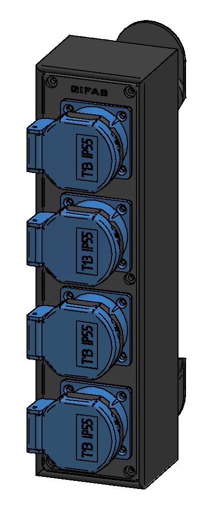 Petit boîtier mobile type 1400 en butyl-caoutchouc
