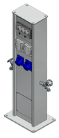 Power column ES 230, aluminium anodised