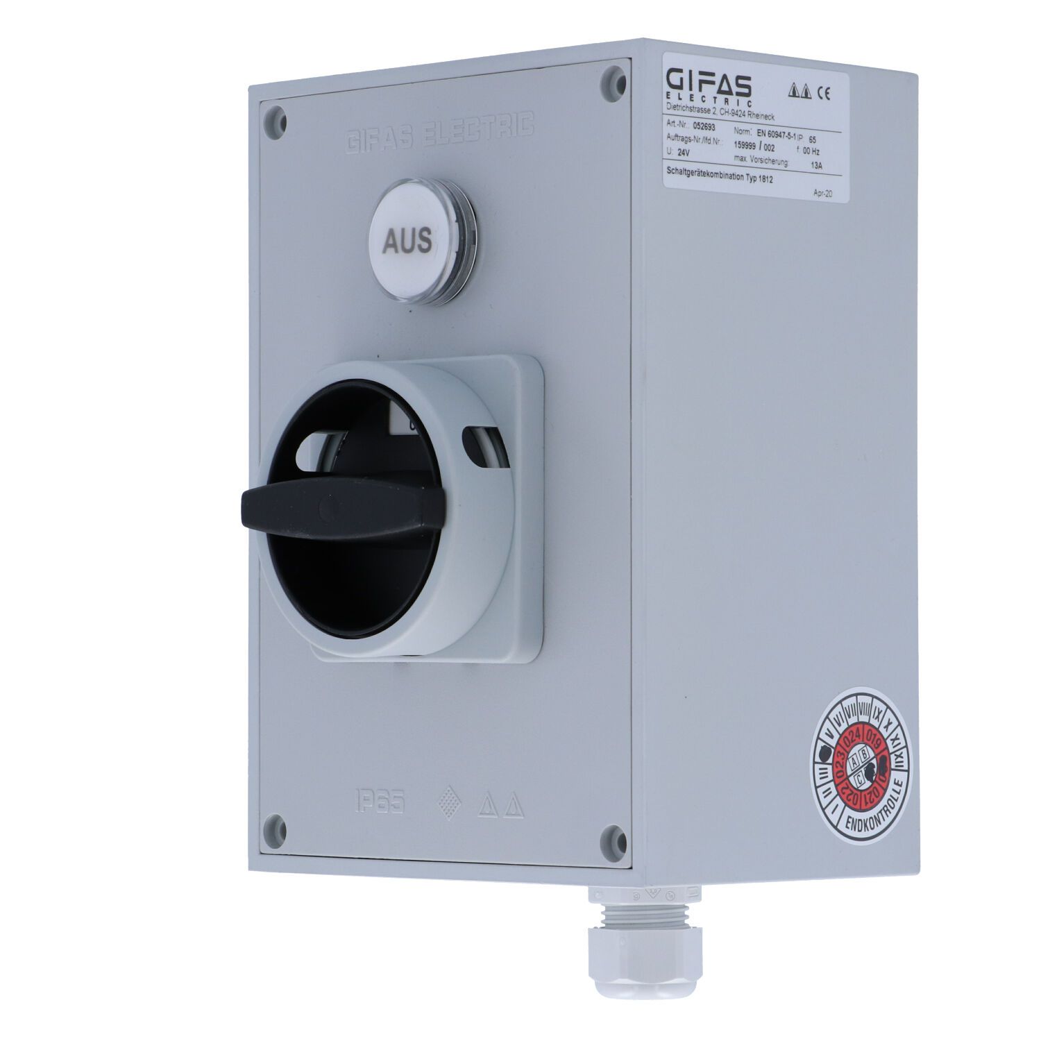 Indirect safety switch type 1812
