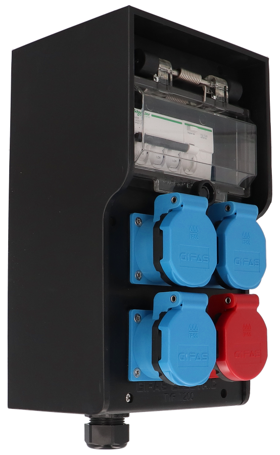 Hartgummiverteiler Typ 7200, schwarz