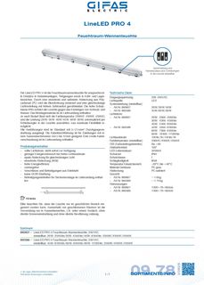 09 78 LineLED PRO 4 luminaire à vasque pour locaux humides