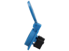 Built-in socket type 23 IP20 blue with lid