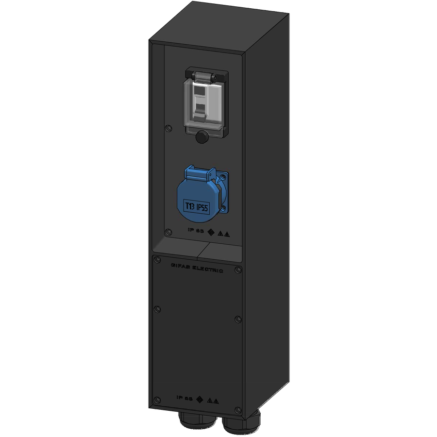 Boîtier de distribution type 4512, noir