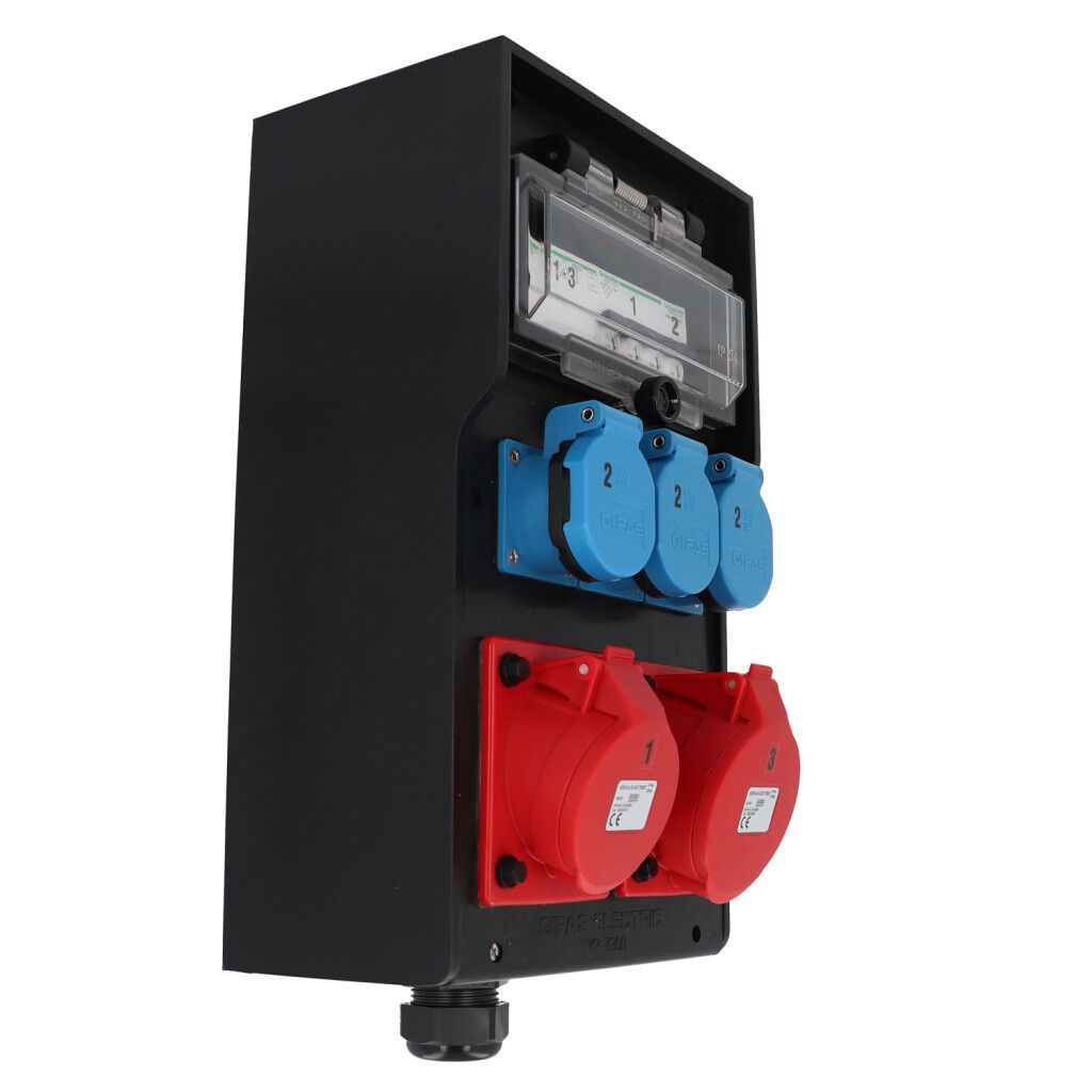 Quadro elettrico in gomma dura tipo 7300, nero