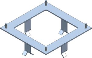 Flangia di base per QUADRO in inox A2