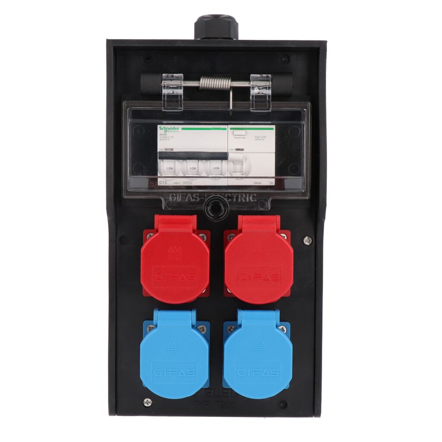 Hard rubber distributor box type 7200, black
