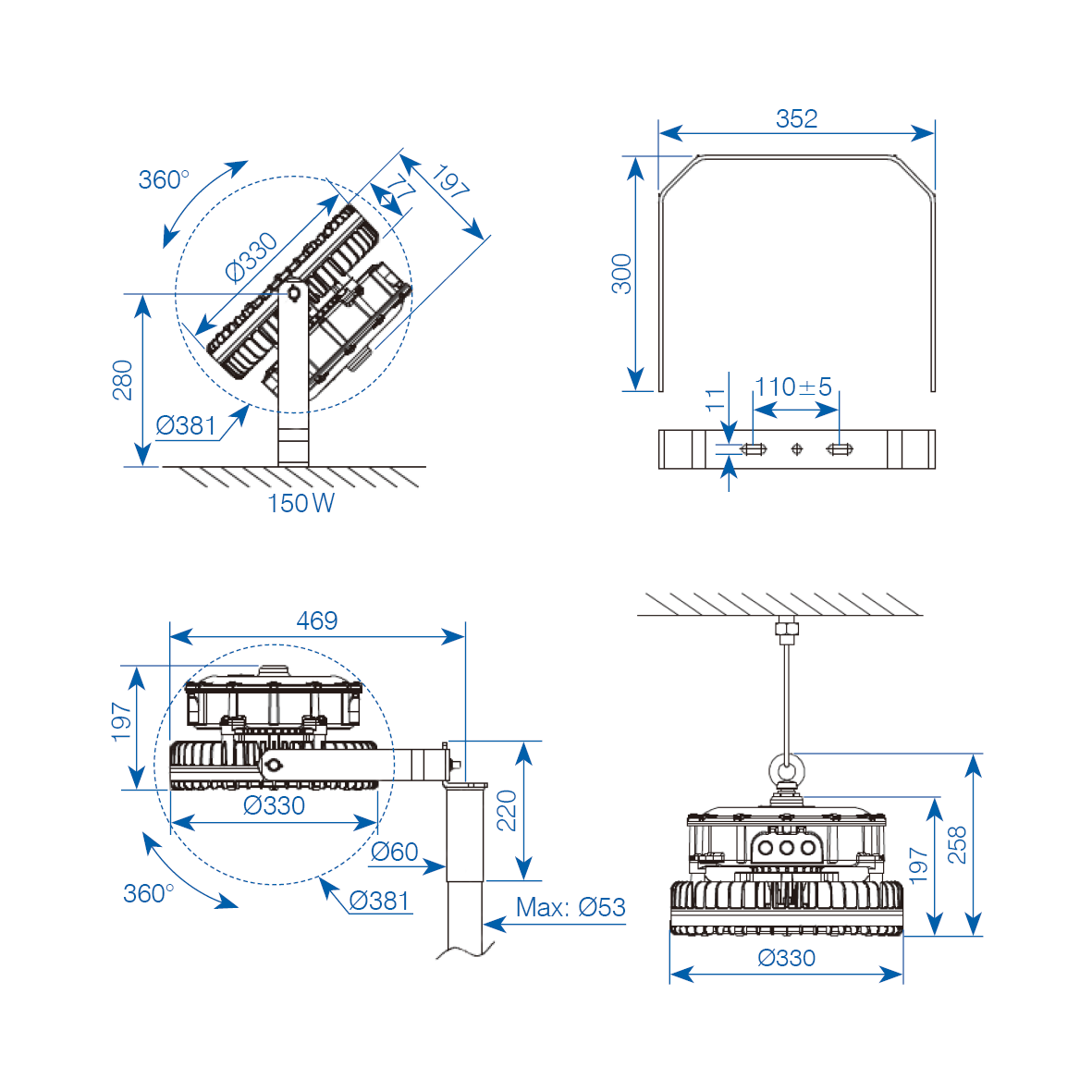 FlutLED Ex 150W/230VAC,
