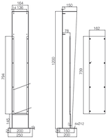 Stand type KA made of stainless steel V2A,