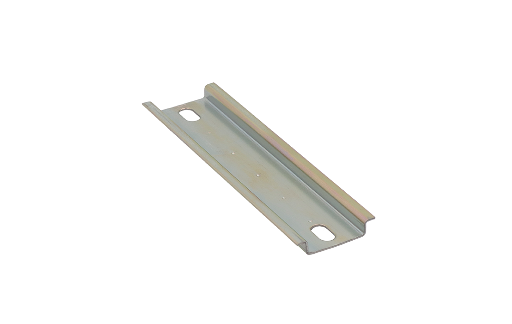 Rail profilé en acier 35x7.5mm perforé, l=128mm