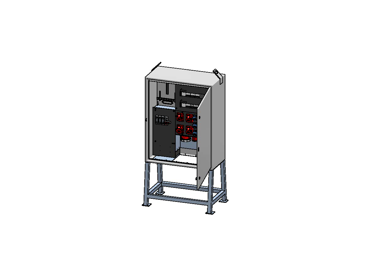 Main distributor box 100A, tôle d'acier - GIFAS-ELECTRIC
