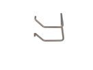 Safety clip, pull-out safety device for angled cable plug