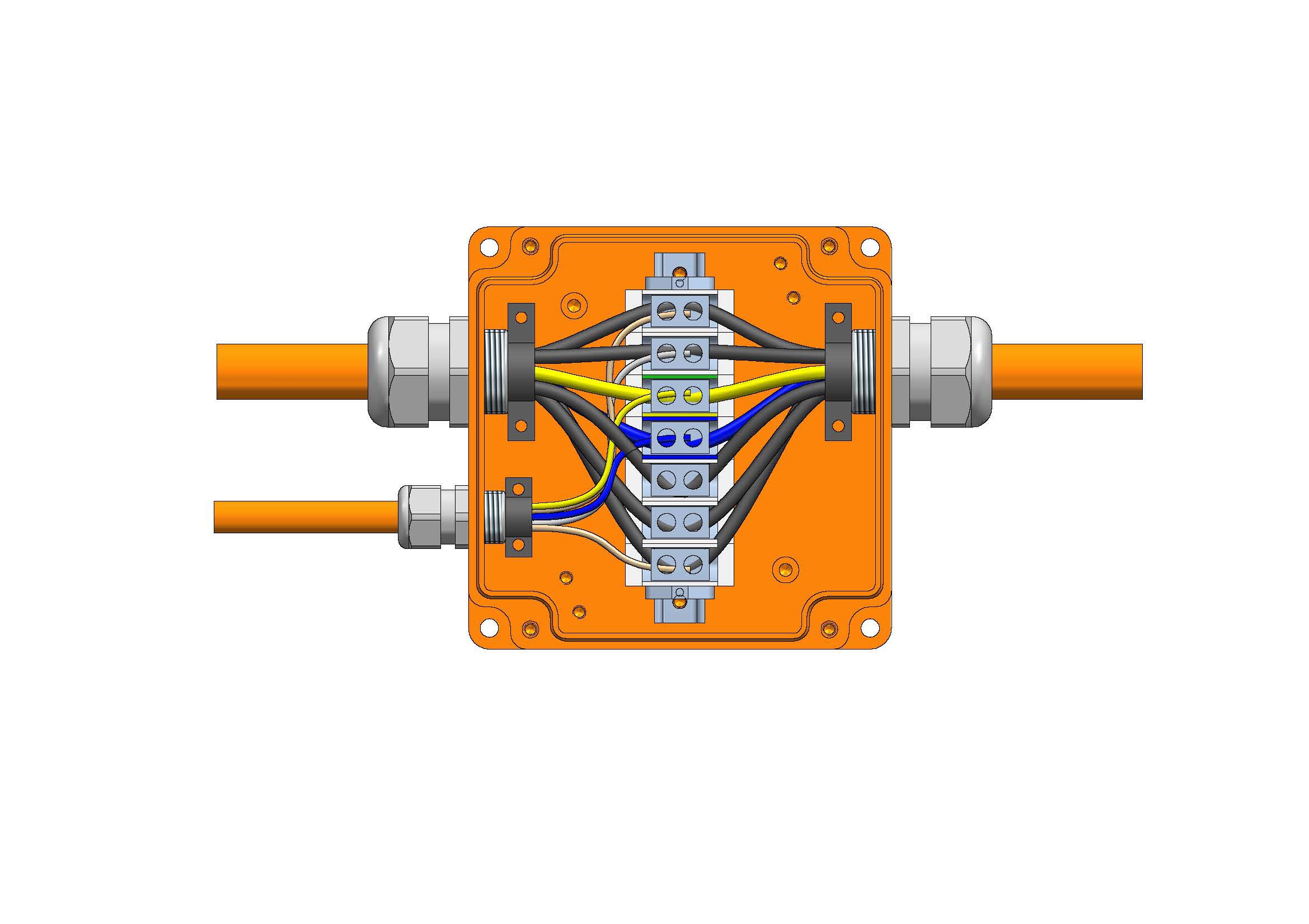 Abzweigdose Polyester E30 Typ 1616, orange