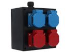 Small hard rubber distributor box type 1616, black