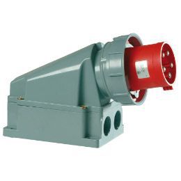 Plastic wall plug CEE 63A/400V, 3P+N+PE/6h, IP67