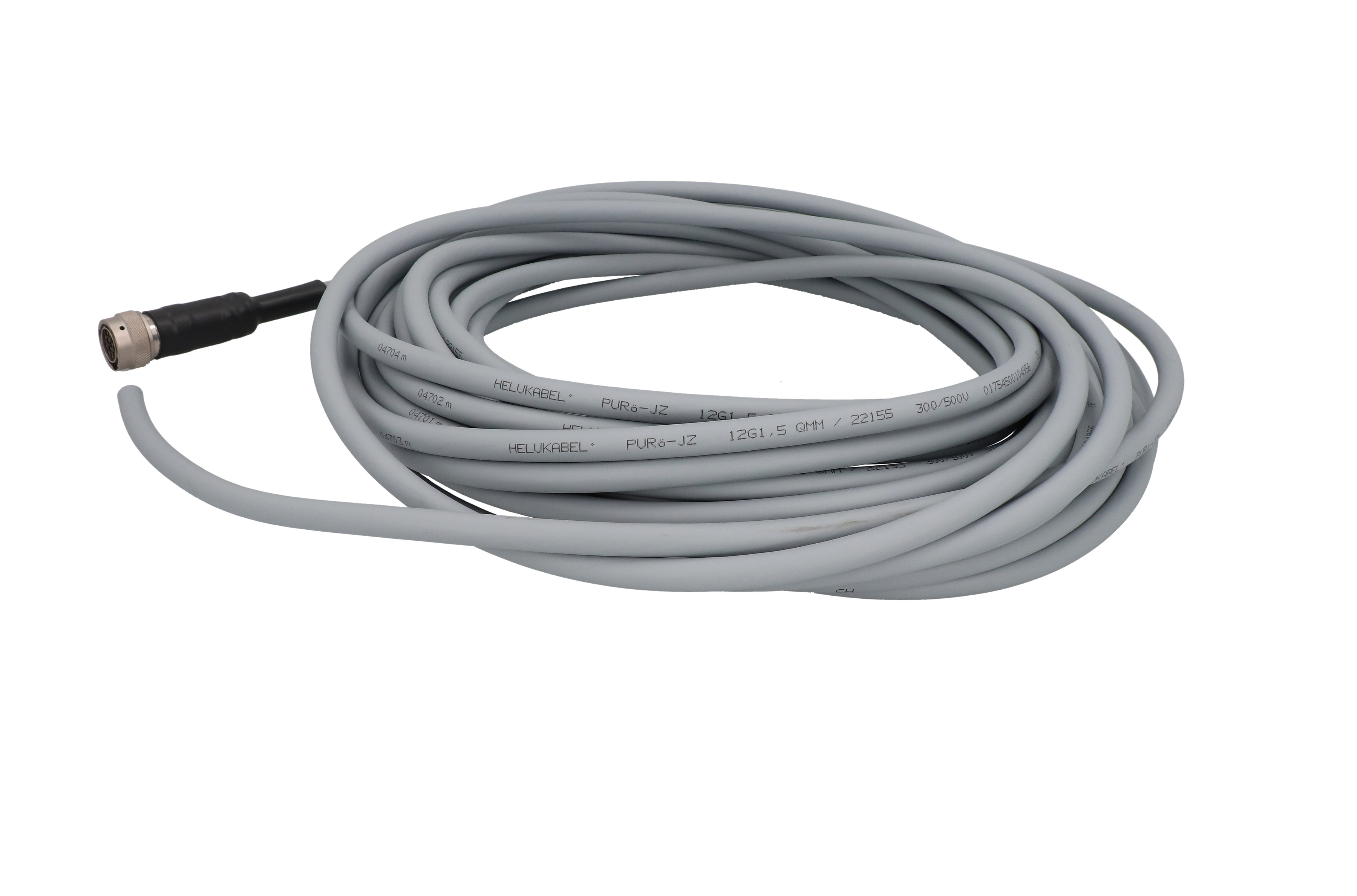 Connection cable with connector 12x1.5 mm² PUR,