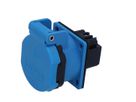 Prise à encastrer type 13 IP55 bleue