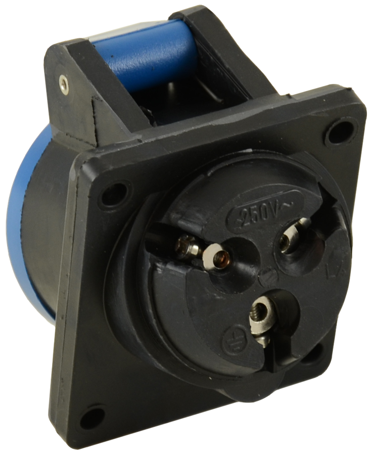 Solid rubber built-in socket CEE