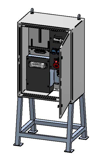 Baustromverteiler 63A, Stahlblech