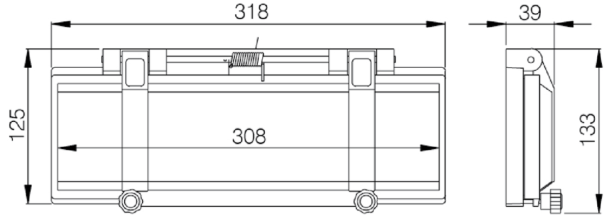 Couvercle de protection pour 17 modules