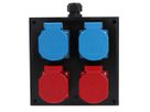 Small hard rubber distributor box type 1616, black