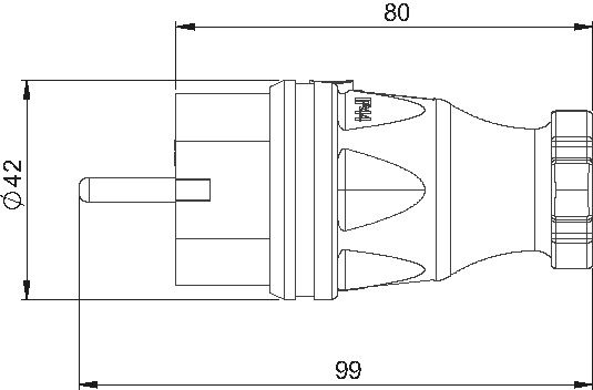 Plastic plug type NF IP54