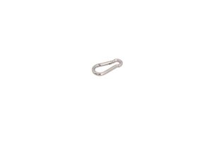 Moschettone in acciaio inossidabile V4A, 40mm/4mm, con chiusura a denti