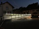 LED railing lighting with GIFAS LaneLED INOX42 - safe and stylish path lighting at the Xundheitszentrum at dusk
