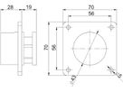 Plastic built-in plug CEE 16A/42V, 2P/12h, IP44