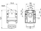 Spina da parete in plastica CEE IP44