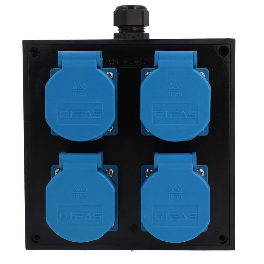 Small hard rubber distributor box type 1616, black