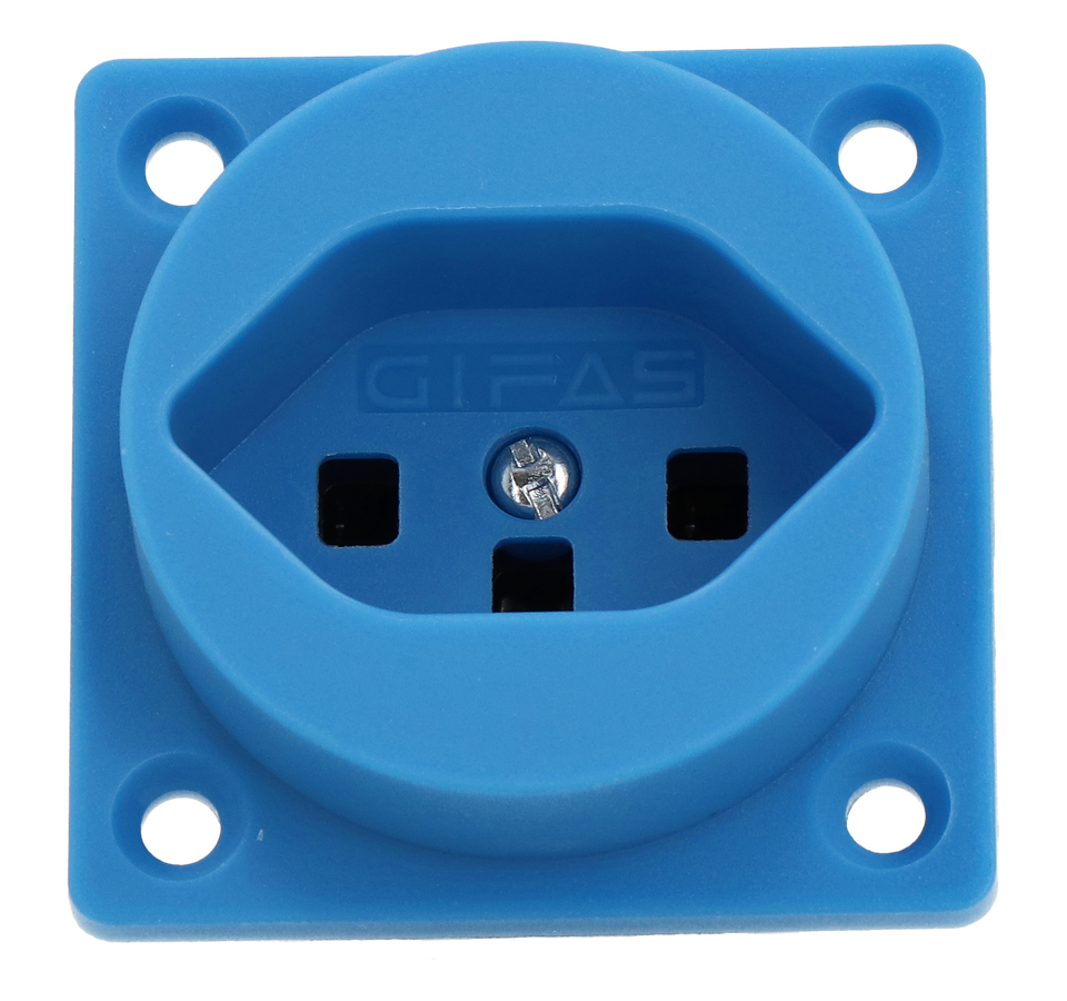 Prise à encastrer type 23 IP20 bleue sans couvercle
