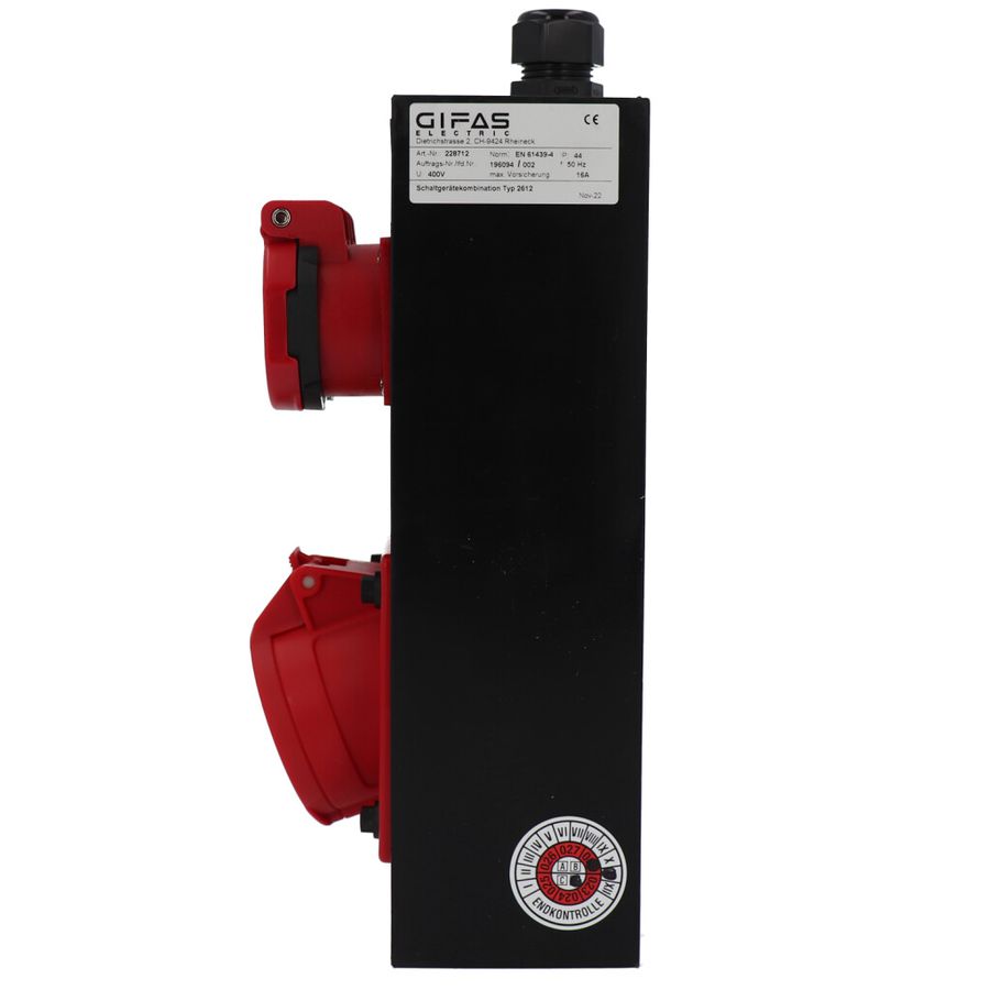 Small hard rubber distributor box type 2612, black